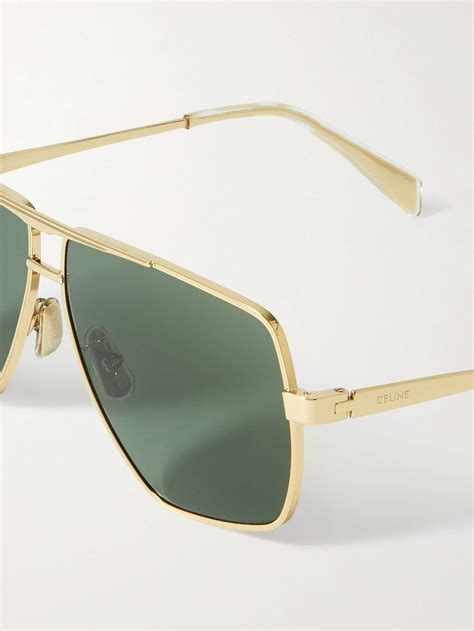 celine polarized gold aviator sunglasses white pilot 41490 s|WOMEN'S LUXURY GOLD SUNGLASSES .